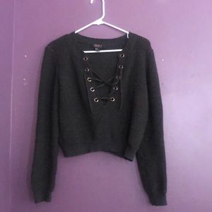 Forever 21 Contemporary Front Tie Sweater
